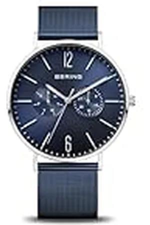 Bering Män Analogt Quarz Classic Collection armbandsur med Rostfritt stål Armband och Safirglas 14240-303