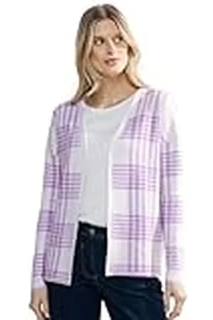 CECIL Dam Open Check cardigan, , M