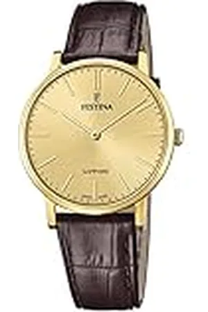 Festina Analog kvarts klocka för män med läderarmband F20016/2