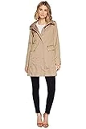 Cole Haan Kvinnor packbar regnjacka med huva med rosett