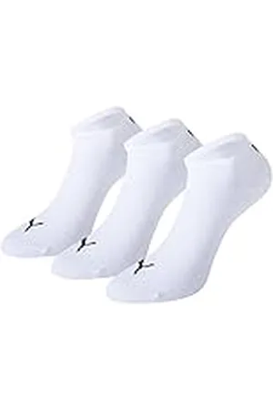 PUMA Unisex sneakers Plain 3p-strumpor, vit, 35/38 EU, Vit, 35-38 EU