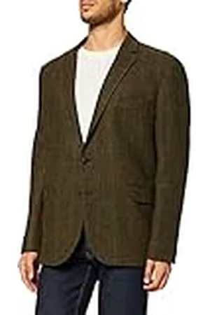 Hackett Mäns grön tweed WPANE jacka, 6AHGREEN/Ornge, 48 W/32 L, , 48