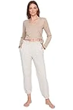 Trendyol Loungewear för kvinnor, normal midja, smal passform, träningsbyxor, , M