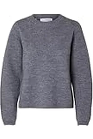 SELECTED SLFANA LS KNIT O-NECK NOOS, , XL