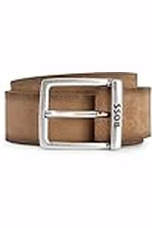 HUGO BOSS Rudy-Sd Sz35 rutigt spänne bälte i mocka, , 95