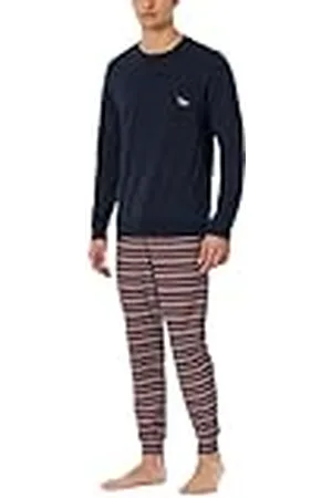 Schiesser Herrpyjamas lång med manschett nattklädesset pyjamas-set, , 56