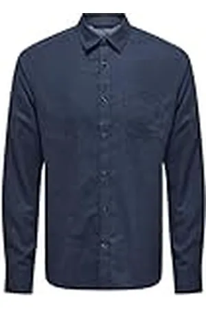 Only & Sons Onsroad Life Reg Melange Ls skjorta långärmad skjorta, , XL