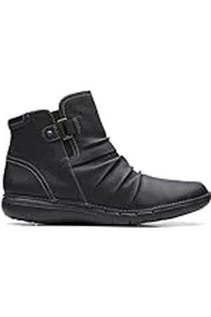 Clarks Dam Un Loop Top Chelsea Boot, Black Leather, 41,5 EU