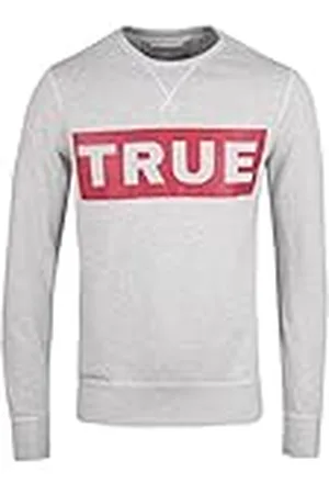 True Religion Herr Crew Sweat Ls Grey Marl långärmade tröjor