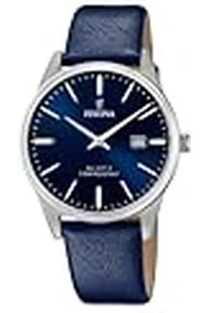 Festina Kvarts analog herrklocka med läderrem F20512/3, , rem