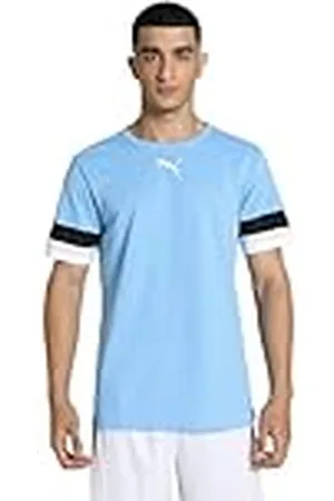 PUMA Fotboll teamRISE jersey herr ljusblå svart vit storlek M