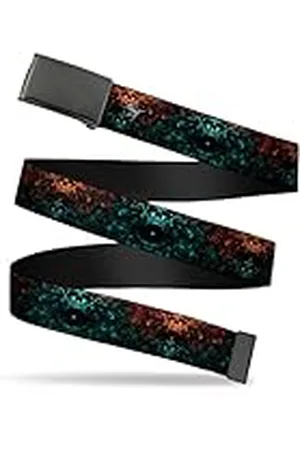 Buckle Herr webbbälte tatuering Johnny Skull 3,8 cm, , bred/passar upp till 107 cm byxstorlek