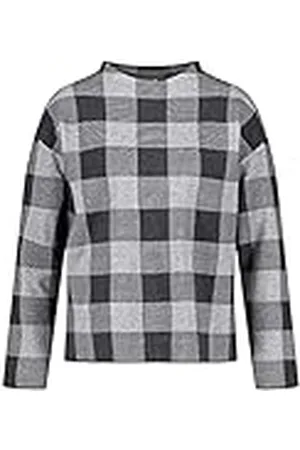 Gerry Weber Edition Dam 770547-44713 tröja grå rutig 36