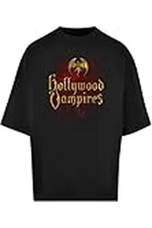 Merchcode T-shirt för män Hollywood vampires – Bat Logo Drips Huge Tee, överdimensionerad passform, bomull 100 percent, XL, , XL