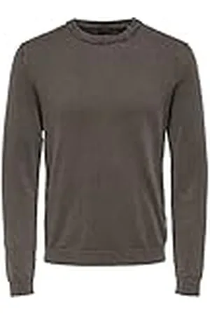 Only & Sons Onsclark Reg Wash Crew stickad tröja, , XS