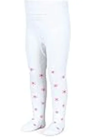 Sterntaler Unisex baby blommor strumpbyxor, vita, normala, , En Storlek
