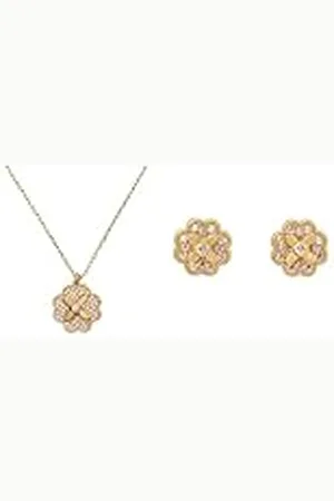 Kate Spade Heritage Bloom halsband & nitar, klar/guld