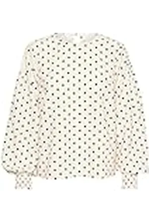 Kaffe Långärmad blus Kaoscarna Chalk/Black Dot 40, , 40
