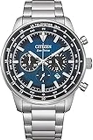 Citizen Herr kronograf Eco-Drive klocka med rostfritt stål rem CA4500-91L, , Modern