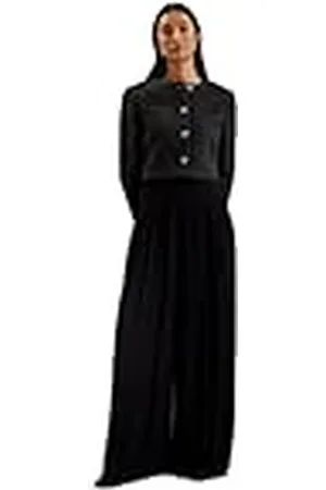 Ted Baker Dam Wmt-kokuto-veckade breda ben byxor klänning byxor, , 42 SE