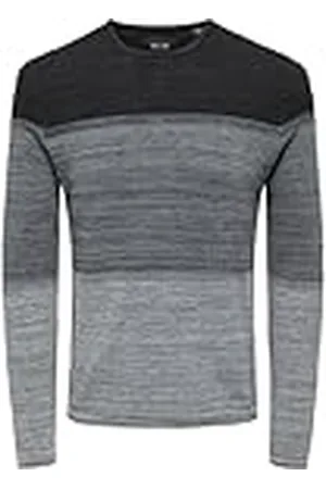 Only & Sons Herrtröja ONSPANTER S M L XL XXL svart grå blå bomull, , XS