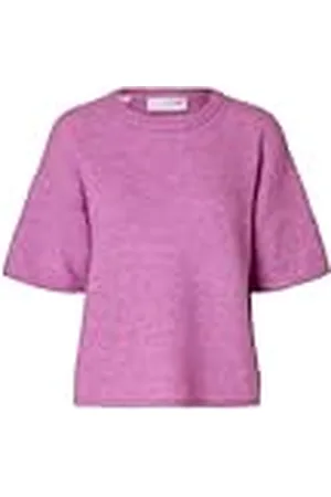 SELECTED Slfmaline-Liliana 2/4 stickad O-hals Noos, , XS