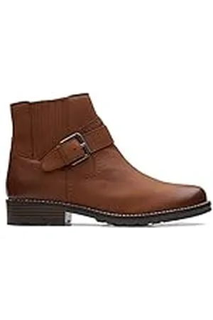 Clarks Dam, Clarkwell rem, modestövlar, Dark Tan Lea, 38 EU, , 38 EU