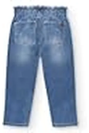 Charanga Badbyxor för flickor med hög baggy midja gummi stickad denim, , 9 år