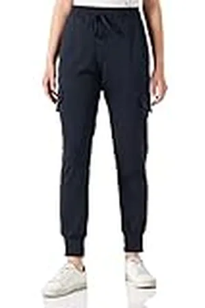 Kaffe Damer klassiska cargobyxor med sidofickor jersey jogging nederdel fritidsbyxor, midnattsbyxor, XS
