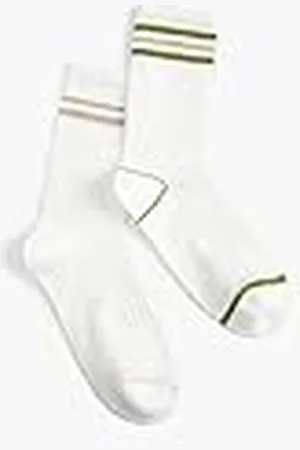 Koton Women 2-pack remsa detalj socket strumpor set, , One Size