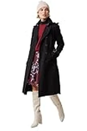 Mexx Kvinnors dubbelborstad bomull trenchcoat, , XXL