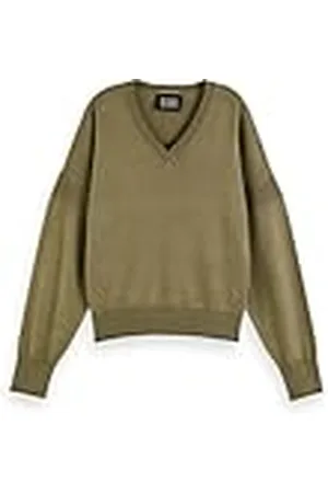 Scotch&Soda V-ringad avslappnad tröja för kvinnor, , XL