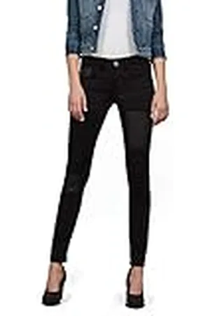 G-Star RAW Lynn Mid Waist Skinny Restored Jeans, Svart (sköljd återställd 8970-9947), 25W x 34L