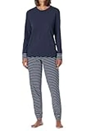Schiesser Damen Schlafanzug Set Shirt langarm mit langer Schlafhose - Nachtwäsche