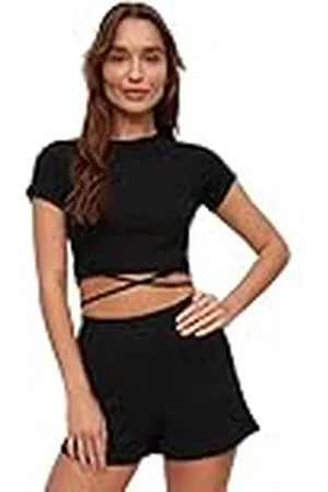 Trendyol Dam myskläder figursydd rund hals vävd blus, , XL