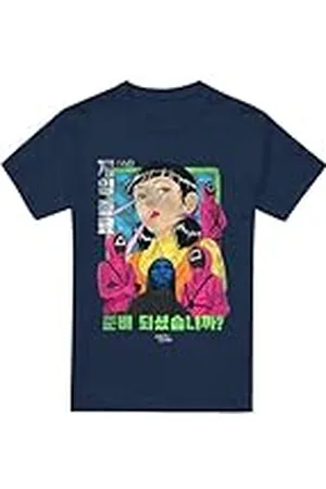 Squid Game Evil Group Anime Unisex T-shirt, Marinblå, X-Large, , XL
