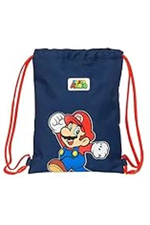 Safta SUPER MARIO WORLD - Junior platt säck, ryggsäck, idealisk för barn i olika åldrar, bekväm och mångsidig, kvalitet och styrka, 26 x 34 cm, färg, , Estándar, Avslappnad