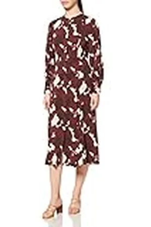 TOM TAILOR Mine to five Damer Midi-blusklänning med mönster 1028966, , 34