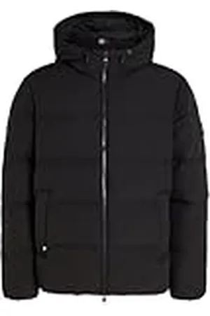 Tommy Hilfiger Herr DOWN HOODED PUFFER JACKA MW0MW36599, pufferjacka, svart, XL, , XL