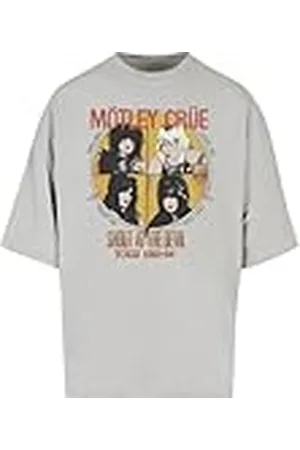 Merchcode T-shirt för män Motley Crue – SATD Vintage Huge Tee, överdimensionerad passform, 100% bomull, , L