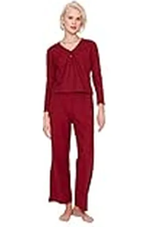 Trendyol Dam enkel mitten stickad T-shirt-byxor pyjamasset, , XL