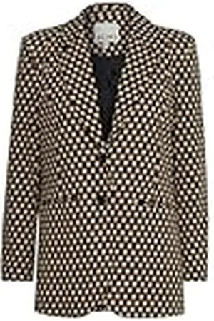 Ichi Ihkate Print för kvinnor, oversize, ledig business-kavaj, , M