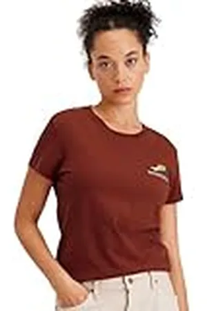 Dockers Logo Tee Tees Kvinnors Norcal Landscape Graphic Tee Picant (Multi) S, , S