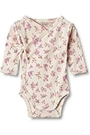 WHEAT Unisex baby body wraparound långärmad chia-flickor-GOTS certifierade, hållbar pyjamas för småbarn, , 68/6m