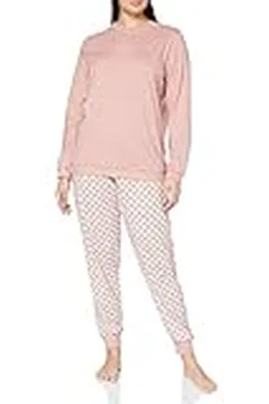 Calida Lovely Nights pyjamas för kvinnor, med ribbade manschetter på ärmar och byxor, , 40-42