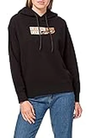 Scotch&Soda Hoodie för kvinnor av ekologisk bomullsblandning med grafiskt tryck huvtröja, , XS