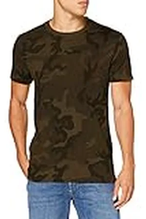 Build Your Brand T-shirt för män, camo, rund hals, te, basic, kamouflage, t-shirt för män, finns i 2 färgvarianter, storlekar S – 5XL, , XXL