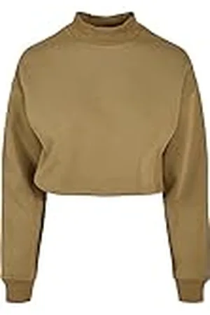 Urban classics Damer cropped oversized sweat high neck crew sweatshirt, , 4XL