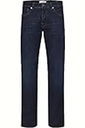SELECTED Män raka passform jeans 196 mörkblå, , 34W x 34L