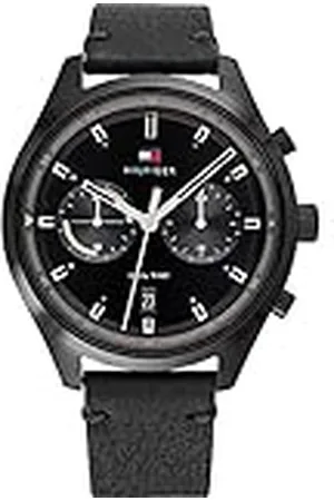 Tommy Hilfiger Herr analog kvartsklocka med läderarmband 1791731